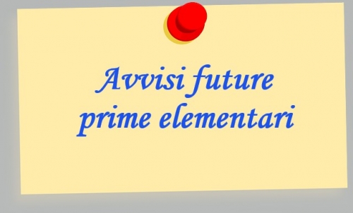 Avvisi per le future PRIME ELEMENTARI a.s.2025/26