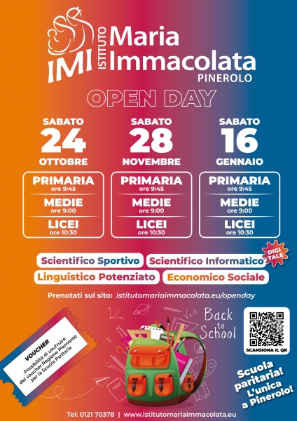 Openday Scuola Primaria Scuola Media e Liceo 2026-2027
