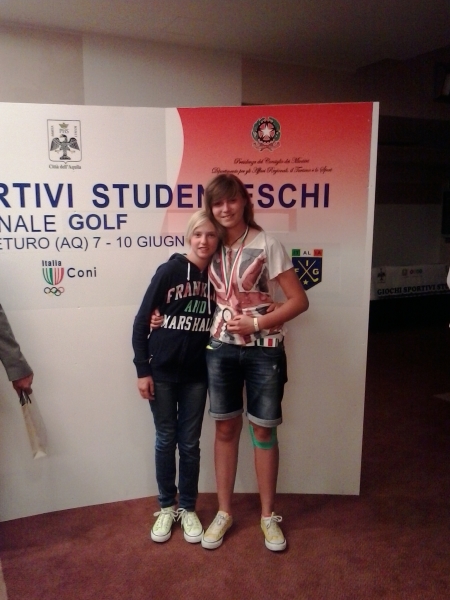 Alessia Gaido e Caterina Don (2 media A) tricolori nel golf