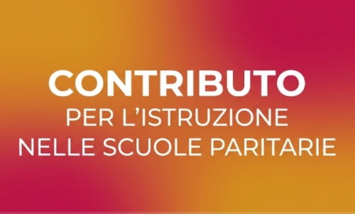 Contributo per l'istruzione nelle scuole paritarie
